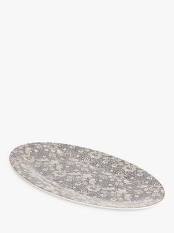 William Morris Oval Stoneware Serving Platter, 45.5cm, Blue - view 2, 