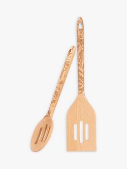 William Morris Kitchen Utensils, Set of 2, FSC-Certified (Beech Wood), 