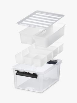 SmartStore  Classic Plastic Storage Box with Lid, 14L, Clear