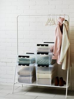 SmartStore Classic Plastic Storage Box with Lid, 52L - view 2, Clear