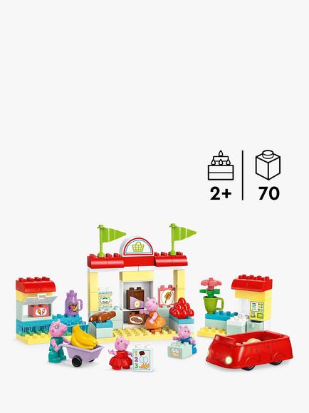 LEGO DUPLO Peppa Pig Supermarket Toy with Figures 10434 - view 2, Multi