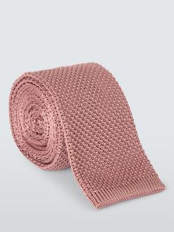 John Lewis Knitted Tie, Pink
