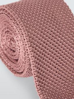 John Lewis Knitted Tie - view 2, Pink
