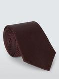 John Lewis Silk Textured Tie, Burgundy