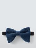 Kin Oversized Ready Tied Velvet Bow Tie, Blue Mid