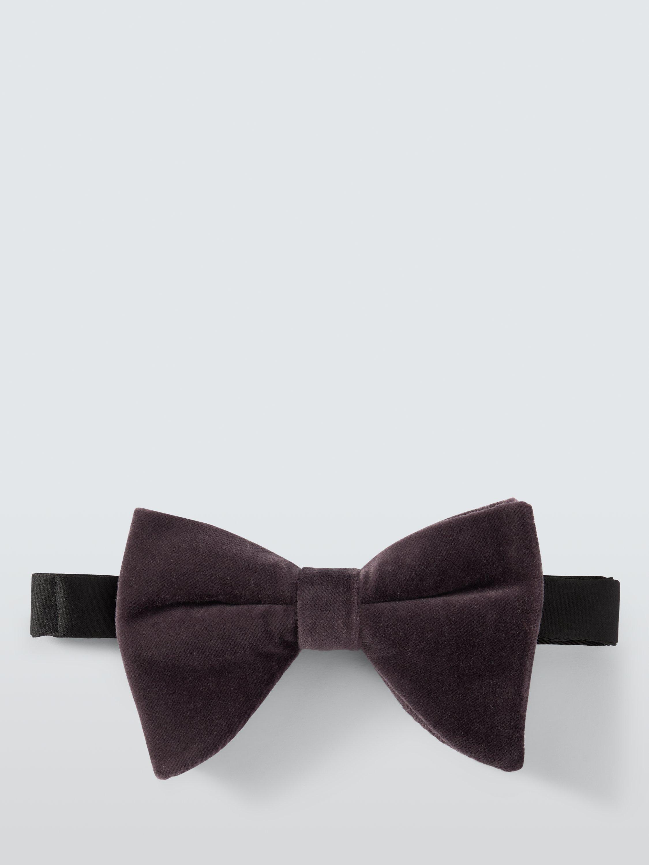 Product image 1 of 4, which shows Kin Oversized Ready Tied Velvet Bow Tie, Purple
