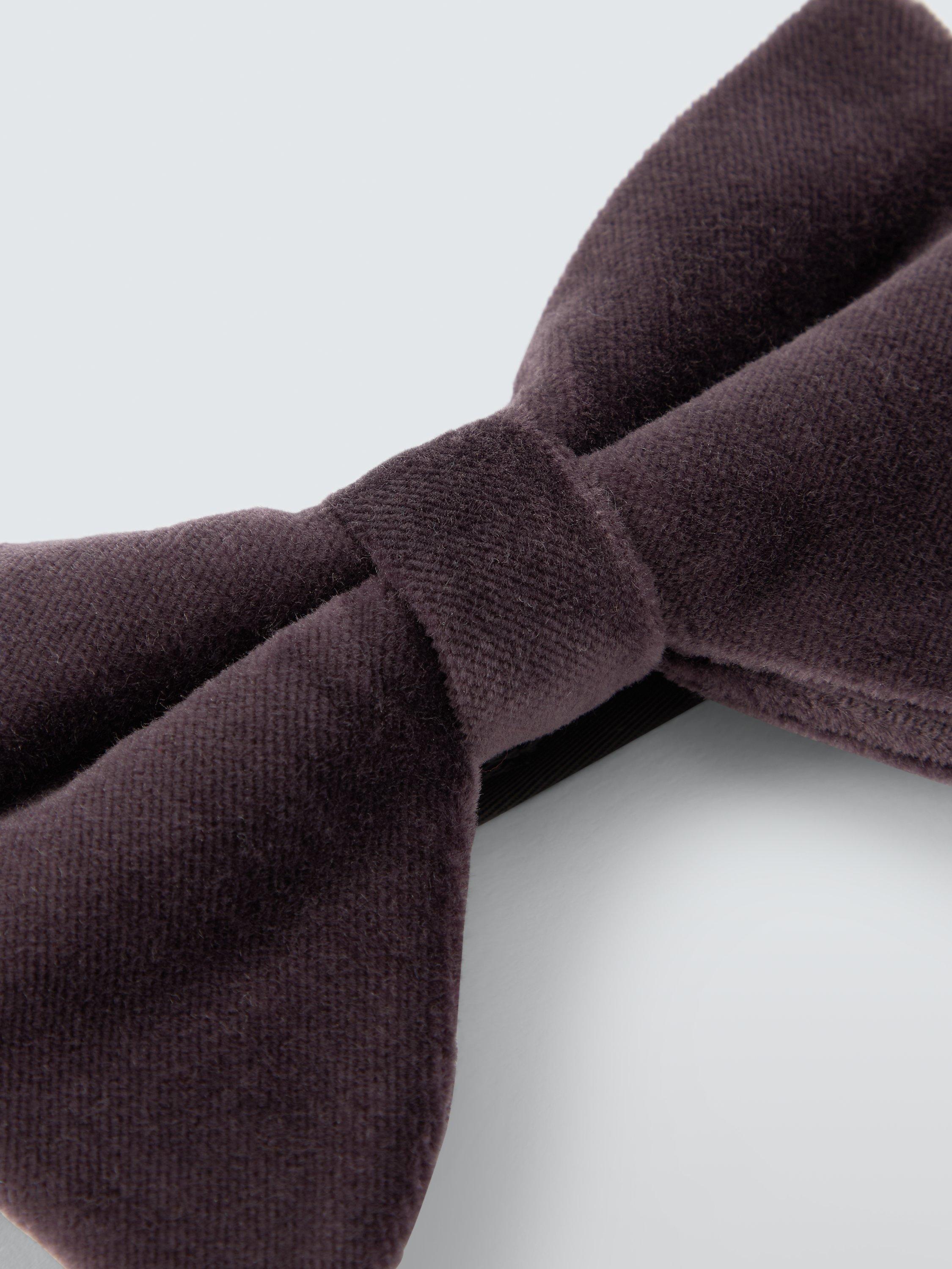 Product image 3 of 4, which shows Kin Oversized Ready Tied Velvet Bow Tie, Purple