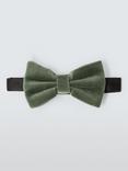 John Lewis Velvet Silk Blend Bow Tie, Sea Foam