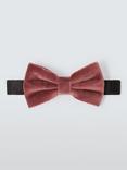 John Lewis Velvet Silk Blend Bow Tie, Pink