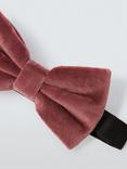 John Lewis Velvet Silk Blend Bow Tie, Pink