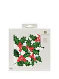 Talking Tables Holly Shaped Paper Napkins, Pack of 20