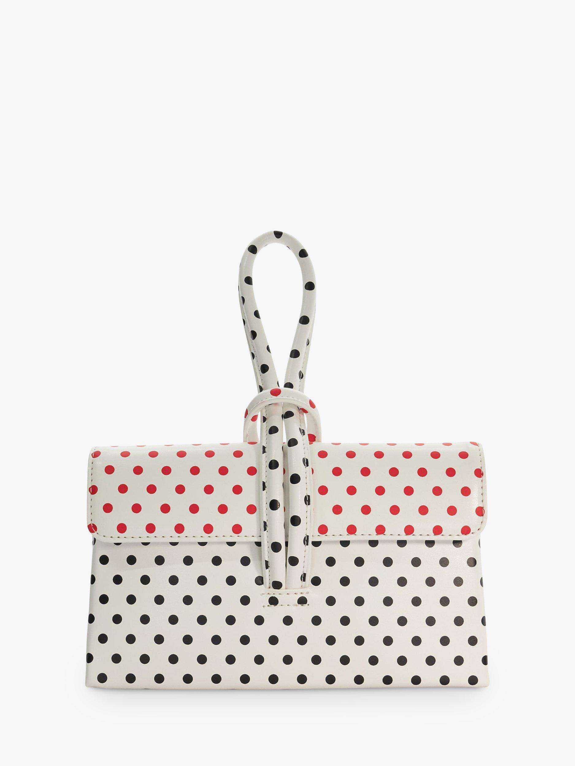 Dune Brynie Spot Print Top Handle Bag, White/Multi