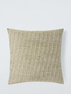 John Lewis Rib Weave Cushion, Green