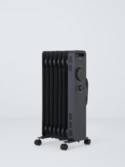 John Lewis 1500W Oil Filled Radiator, Grey, Grey