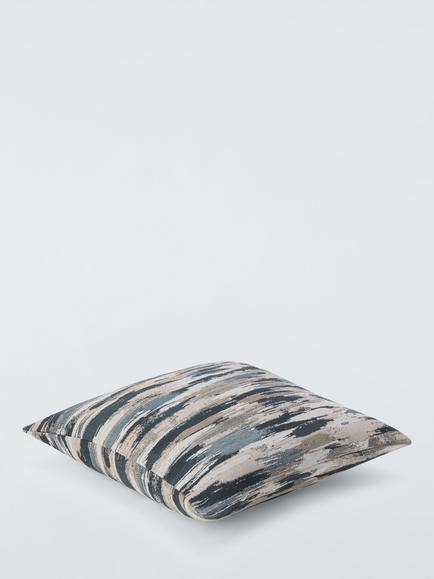 John Lewis Brushstroke Stripe Cushion, Blue - view 2, Blue