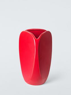 John Lewis X Collagerie Stoneware Vase, Red, 