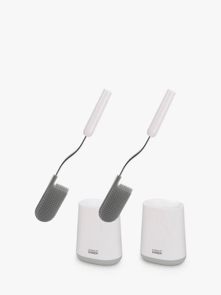 Joseph Joseph Flex Lite Toilet Brush, Pack of 2, Grey, Grey