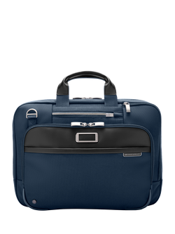 Briggs & Riley Medium Expandable Briefcase, Black, Navy