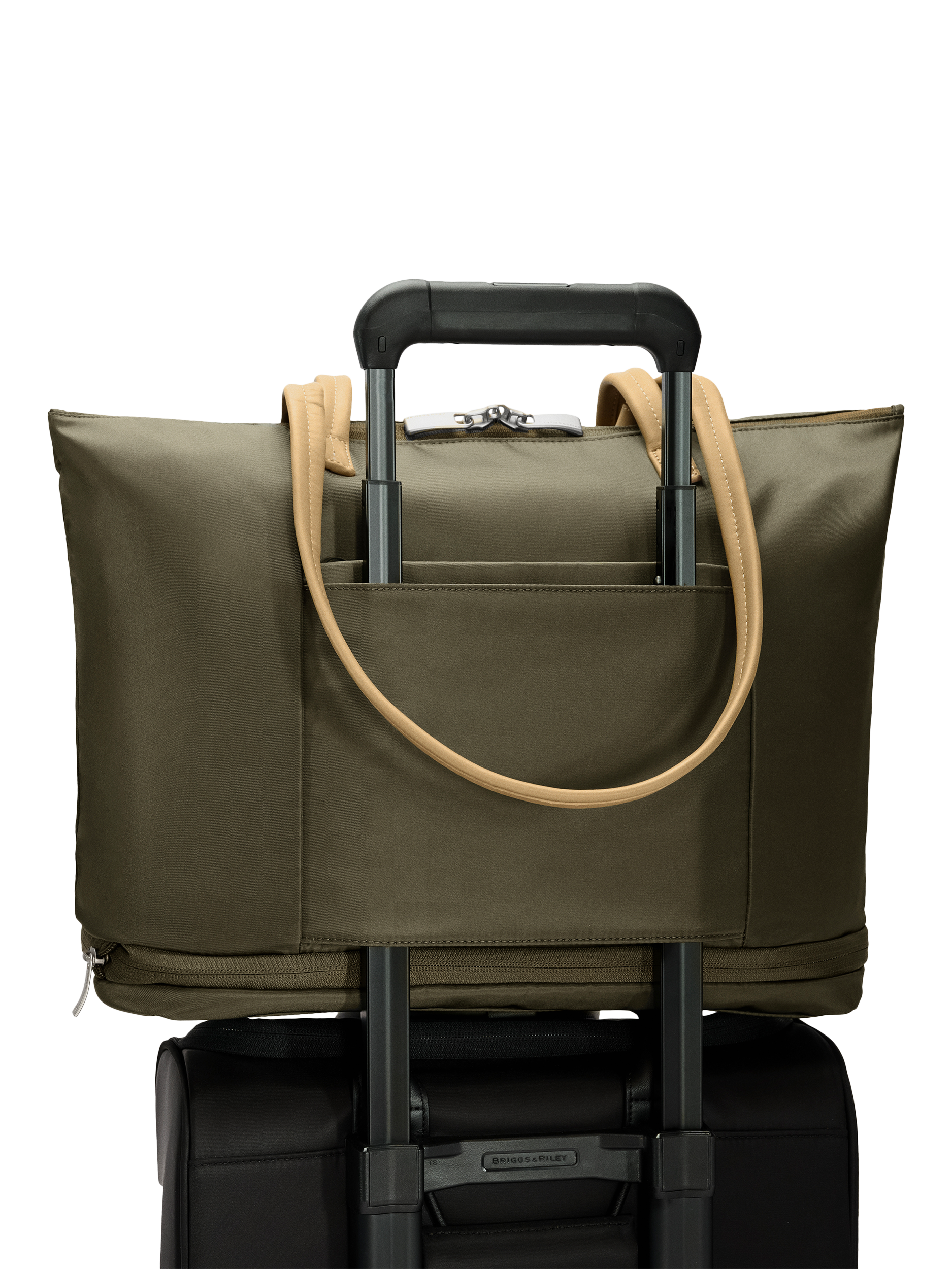 Product image 3 of 6, which shows Briggs & Riley Expandable Tote Bag, 28L, Olive