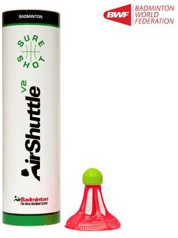 Sure Shot AirShuttle V2 Outdoor Badminton Shuttlecocks, Red