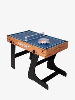Sure Shot Folding 5-in-1 Games Table - view 2, Natural/Black/Blue