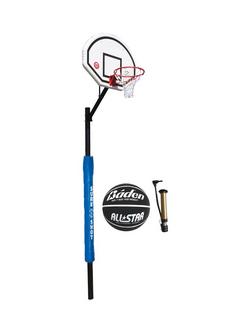 Sure Shot Deluxe Inground Basketball Set, Black/White/Blue