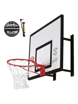 Sure Shot Heavy Duty Wall Mounted Basketball Set, White/Black