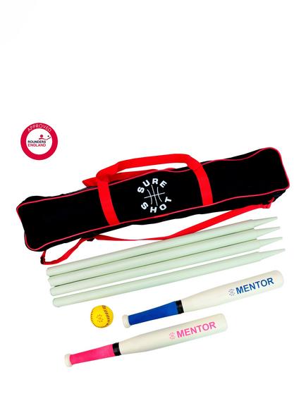 Sure Shot Home Rounders Set, White / Red / Black