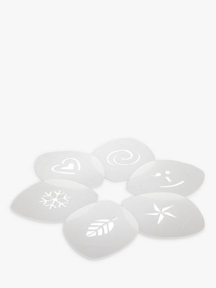 aerolatte Cappuccino Art Stencils, Set of 6 - view 2, Black