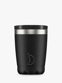 Chilly's Original Double Wall Insulated Travel Mug, 340ml, Monochrome Black