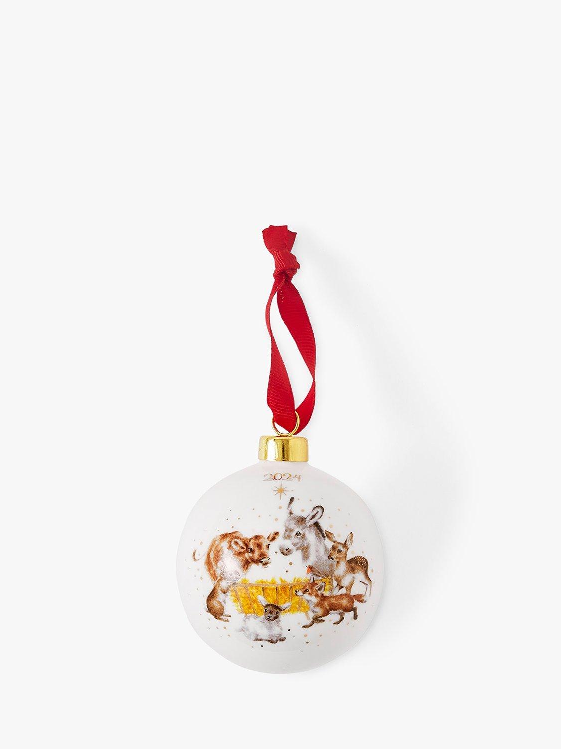 Wrendale Designs Away In A Manger Christmas Tree Bauble