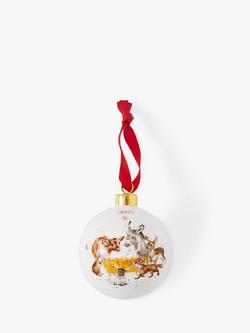 Wrendale Designs Away In A Manger Christmas Tree Bauble, 
