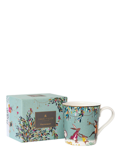 Sara Miller Woodland Tales Merry Band 22ct Gold Fine China Mug, 340ml, Multi - view 2, 
