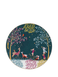 Sara Miller Woodland Tales 22ct Gold Porcelain Round Serving Platter, 22.5cm, Multi