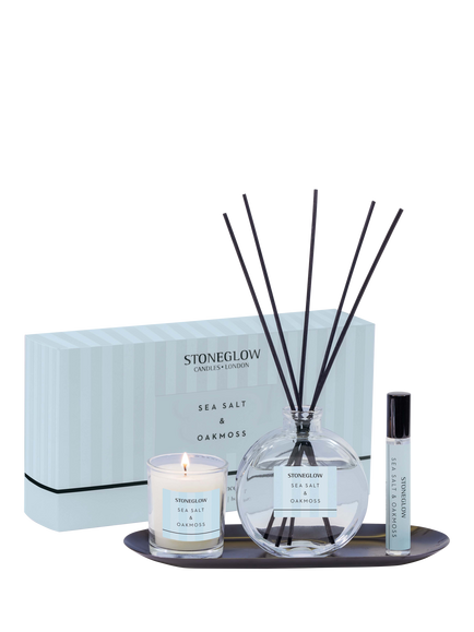 Stoneglow Modern Classics Sea Salt & Oakmoss Home Fragrance Gift Set - view 2, Blue