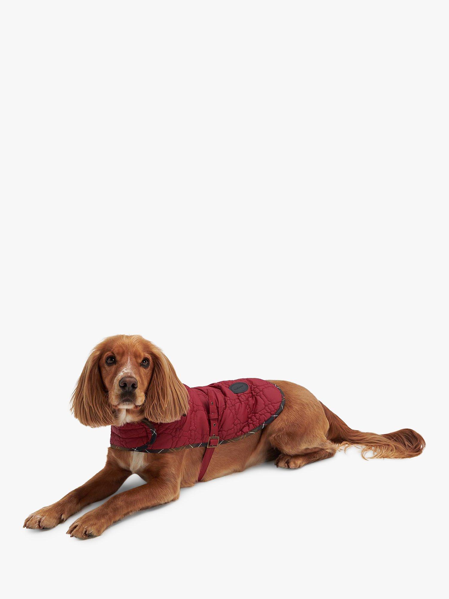 Barbour Bone Quilted Dog Coat Cranberry Medium