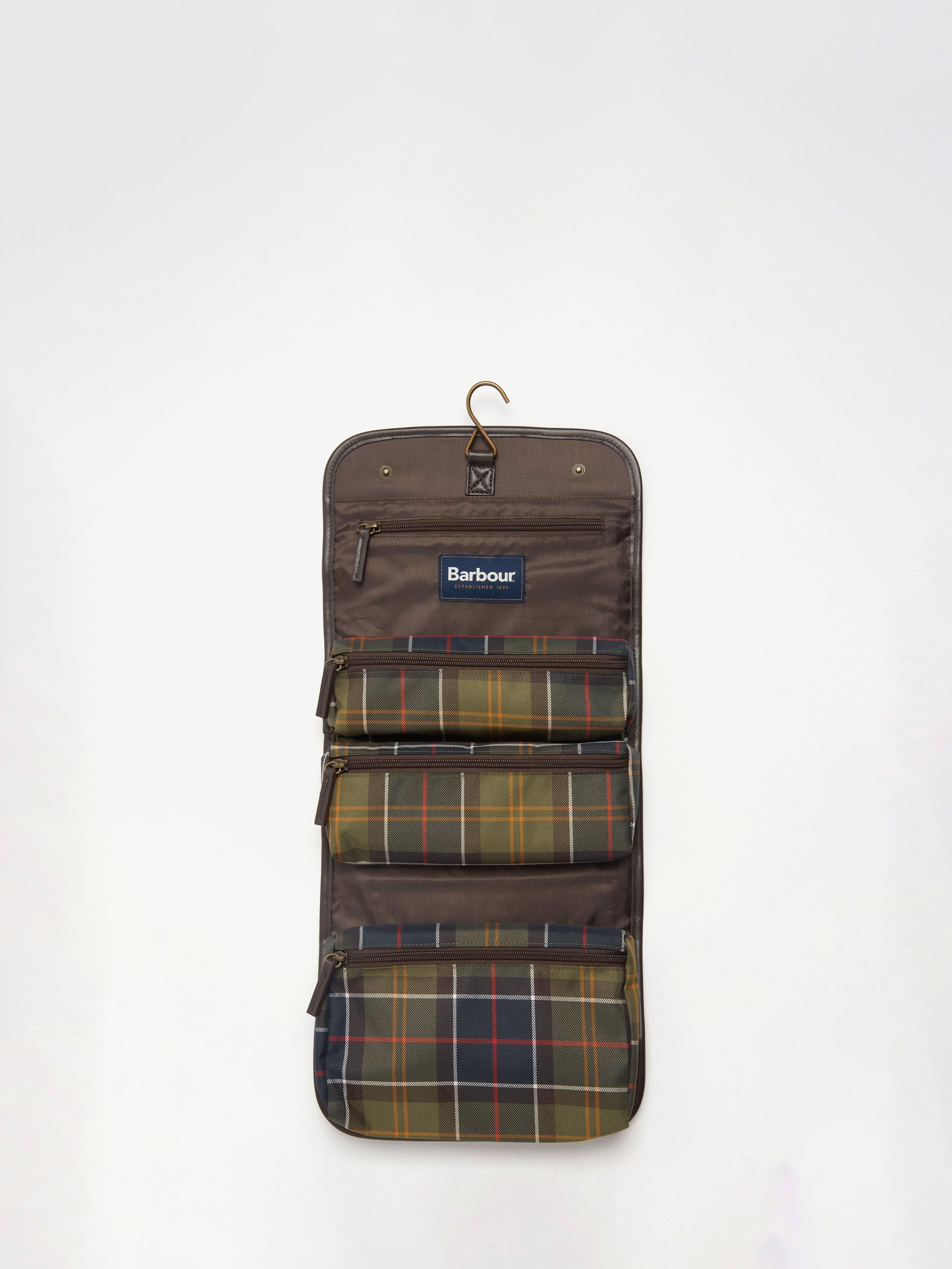 Barbour Tartan Hanging Wash Bag Multi