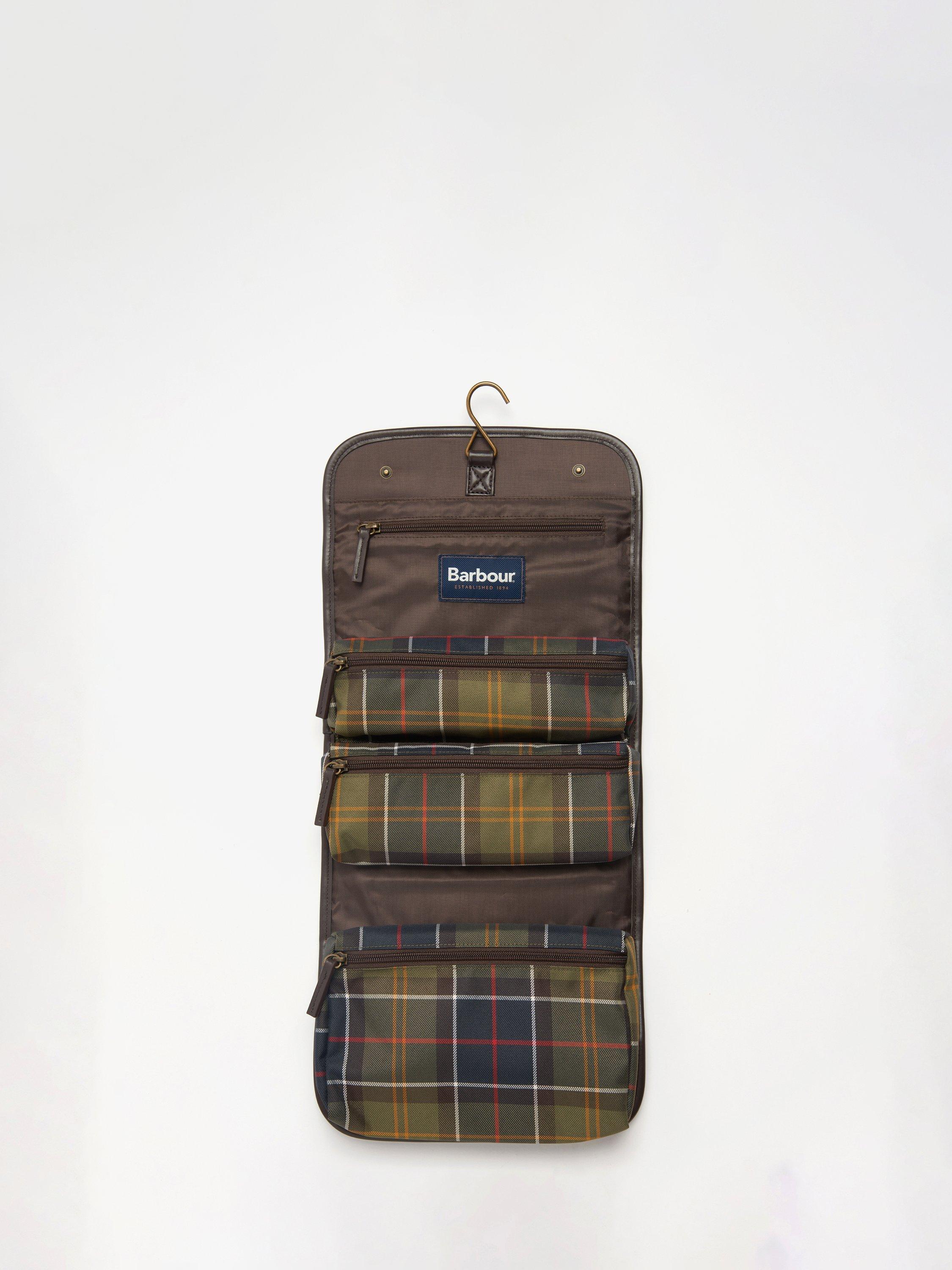 Barbour Tartan Hanging Wash Bag Multi