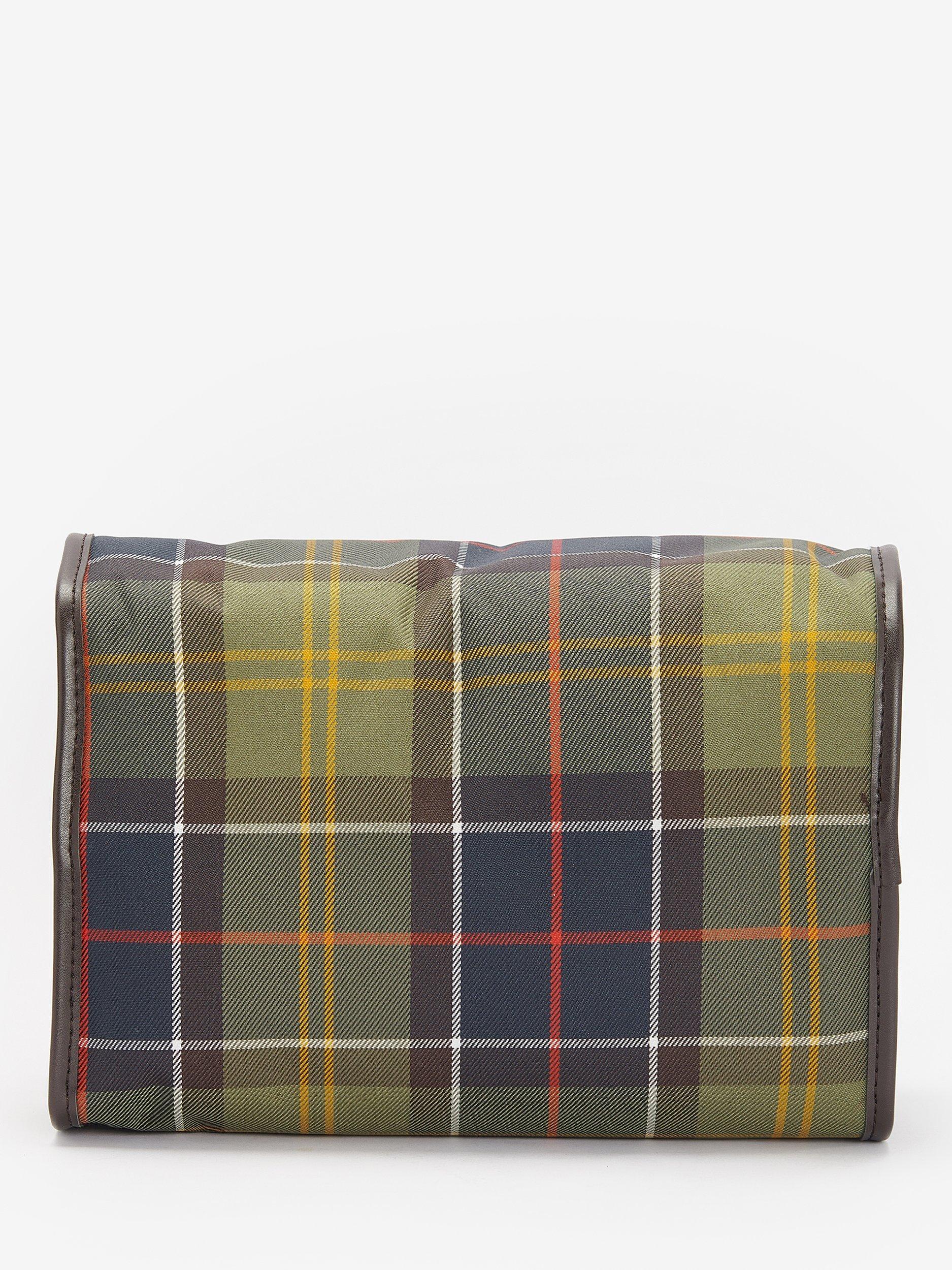 Barbour tartan wash bag deals