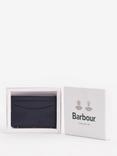 Barbour Chatton Leather Card Holder, Navy