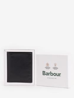Barbour Colwell Leather Billfold Wallet, Black, Black