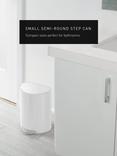 simplehuman Semi-Round Pedal Bin, 6L, White