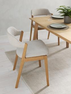 John Lewis Santino Dining Chair, Bianco Oil Oak - view 2, Natural