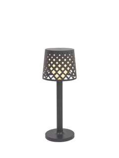 Newgarden Gretita Cordless Battery Powered Indoor/Outdoor Table Lamp, Anthracite