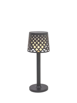 Newgarden Gretita Cordless Battery Powered Indoor/Outdoor Table Lamp, Anthracite, 