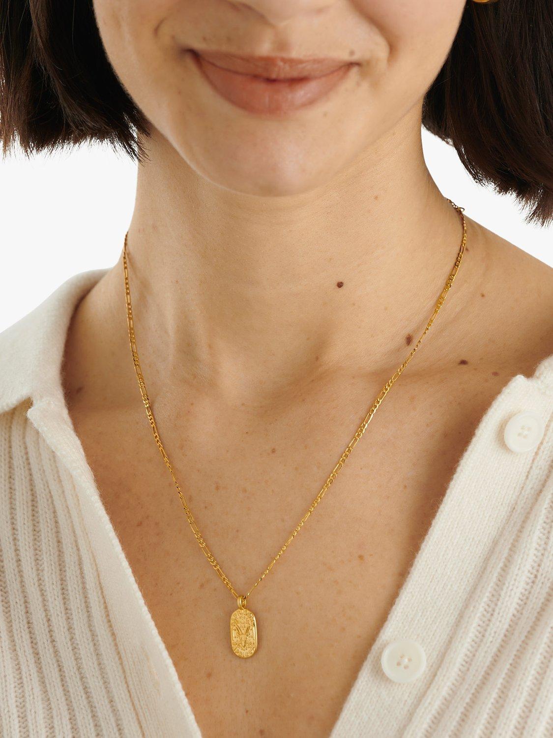 Product image 4 of 5, which shows Katie Loxton Waterproof Zodiac Necklace, Gold, Capricorn