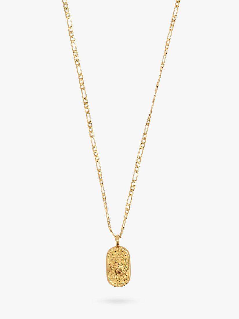 Product image 2 of 5, which shows Katie Loxton Waterproof Zodiac Necklace, Gold, Leo