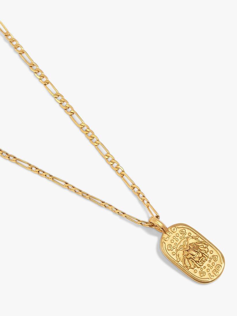 Product image 3 of 5, which shows Katie Loxton Waterproof Zodiac Necklace, Gold, Leo