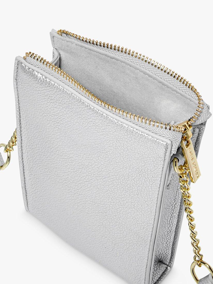 Product image 2 of 4, which shows Katie Loxton Zana Slim Crossbody Bag, Silver