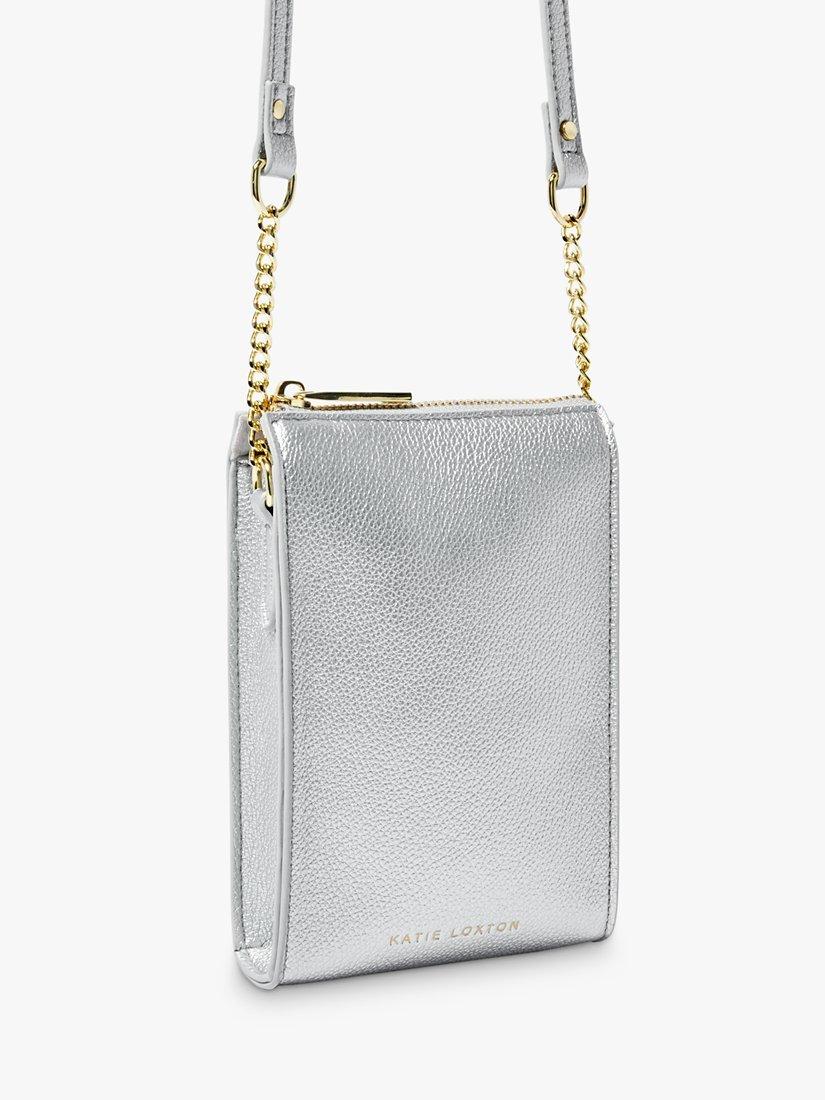 Product image 3 of 4, which shows Katie Loxton Zana Slim Crossbody Bag, Silver